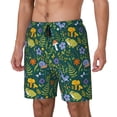 thumbnail image 2 of Uemuo Forest Flora And Fauna Pattern Mens Swim Trunks Quick Dry Board Shorts with Mesh Lining, Stretch Beach Shorts Quick Dry No-Chafing Board Shorts-XX-Large, 2 of 9