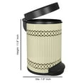 thumbnail image 6 of nu steel 5 Liter Round Small Metal Step Trash Can Wastebasket,Garbage Container Bin-for Bathroom,Powder Room,Bedroom,Kitchen, Craft Room,Office-Removable Liner Bucket-8"x 8"x12"–Ivory  STP-10-IVORY, 6 of 7