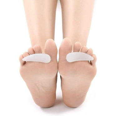 Torubia Gel Hammer Toe Crest Pads (Left/Right) - 4 Pairs  Toe Straightening Cushion, for Mallet Toes and Overlapping Toes- White