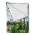 thumbnail image 2 of Landscape Soft Flannel Fleece Blanket, View of Old Town Area Luxembourg City Touristic Destination European Scenic Photo, Cozy Plush for Indoor and Outdoor Use, 70" x 90", Multicolor, by Ambesonne, 2 of 5