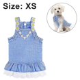 thumbnail image 2 of XS Vestidos para perros Niña Ropa para mascotas Falda de princesa a cuadros Primavera Verano Tutu Vestidos de fiesta de cumpleaños de encaje, 2 of 5