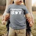 thumbnail image 4 of Birthday Boy Football Sports Lover Birthday Shirt for Boys All Ages Birthday Granite Heather Shirt 5-6, 4 of 6