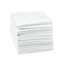 Unique Bargains 12 Pack Sateen Great Napkins for Party Wedding Restaurant Cocktail Banquet White