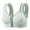 Green, variant on Women Bras Wireless Lace Front Closure Comfortable Breathable Plaid Printing Push Up Adjustable Straps Everyday Wear T Shirt Bra for Sleep and Lounge
