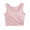 Pink, variant on ZNQHFRE Women's Crew Neck Racerback Tank Top With Built‑In Bra, Sleeveless Yoga Workout Casual Undershirt L