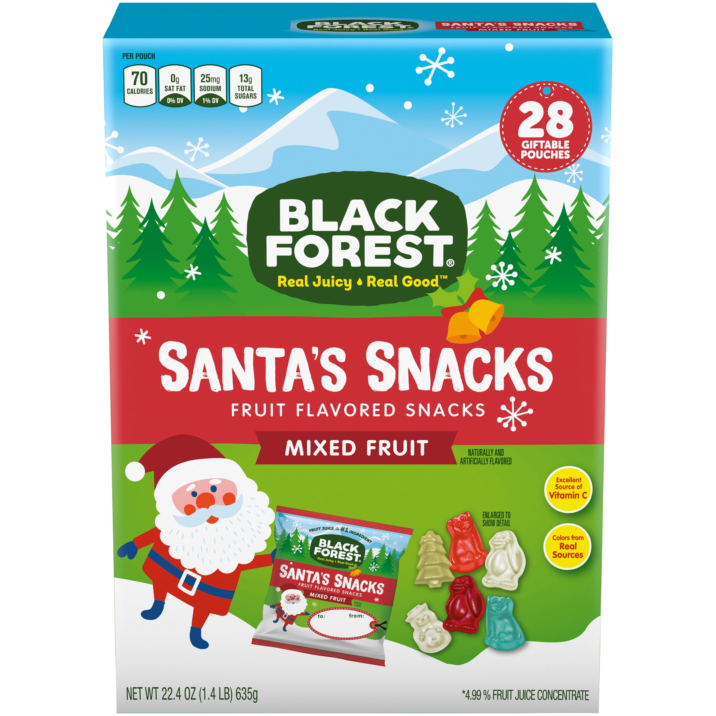 Black Forest Santa's Snacks Holiday Fruit Snacks 22.4oz, 28ct
