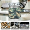thumbnail image 6 of Yayeee Ashtray with Lid for Cigarette Smokeless Stainless Steel Home Ash Holder, Beige Floating Whale, 6 of 7