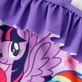 thumbnail image 4 of My Little Pony Toddler Girls Swimsuit Graphic One Piece Ruffle Swimwear One Shoulder Bathing Suit Sizes 4-5Y, 4 of 9