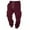 06#Wine, variant on Mens Cargo Sweatpants Heavyweight Elastic Waist Pants with Pockets Baggy Drawstring Jogger Pants Navy M