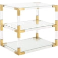 thumbnail image 3 of Safavieh Couture Louisa 3-Tier Modern Glam Acrylic End Table, 3 of 7
