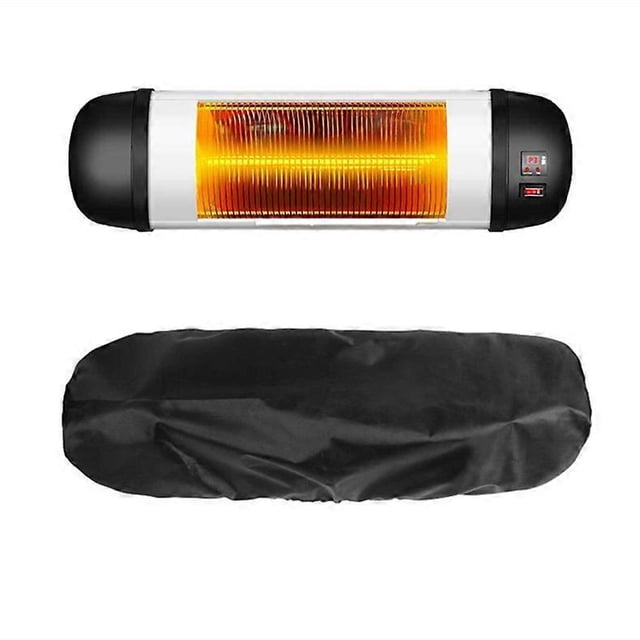 Wall-Mounted Patio Heater Cover - Black 30*9.5*8.7inch Electric Heater Cover,420D Oxford Waterproof Dustproof Infrared Heater Covers for Indoor Outdoo