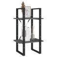 thumbnail image 2 of vidaXL 2-Tier Book Cabinet Grey 40x30x70 cm Solid Pine Wood, 2 of 5