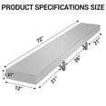 thumbnail image 3 of Accreate Concession Shelf - Trapezoidal Edge Stainless Steel Drop Down Folding Serving Food Shelf, Stand Serving for Concession Trailer Serving Window, for Food Truck, Grill Area, Restaurant, Garage, 3 of 8