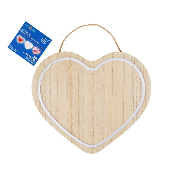 Hello Hobby! Cœur DEL en bois artisanal