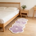 thumbnail image 4 of Purple Shaped Runner Rug Soft Bedroom Floral Area Rugs For Kids Room Living Nursery Washable Carpet Home, 4 of 6