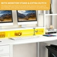 thumbnail image 6 of Uforic Computer Desk with Hutch& Led Light, Gaming Desk with Power Outlets, Home Office Desk, White, 6 of 11