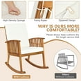 thumbnail image 5 of Gymax Patio Wooden Rocking Chair Lawn Garden Outdoor w/ Armrest Cushion, 5 of 8