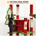 thumbnail image 2 of Torre Árbol para Gatos Navideña DWVO 190 cm con Perchas y Postes de Plush, 2 of 6