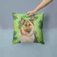 thumbnail image 2 of Carolines Treasures BB9828PW1414 German Shepherd St Patricks Fabric Decorative Pillow  14Hx14W multicolor, 2 of 4