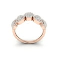 thumbnail image 3 of Brilliant Cut 0.75ctw Round Cut Diamond Prong Fancy Cluster Wave Wedding Ring Anniversary Wedding Band Solid 10K Gold JK I1, 3 of 3
