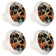 thumbnail image 2 of 4 Pcs Round White Knobs for Kitchen Cabinet Cupboard Dresser Bookcase Starfish Drawer Pulls Handles Home Decor, 2 of 8