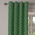thumbnail image 2 of Ambesonne Irish Grommet Curtain, Intricate Clover Twigs, 50" x 84", Black Lime Green, 2 of 6