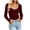 Wine, variant on Chbgutlmr Ribbed Tops for Women Long Sleeve Round Neck Fitted T-Shirts Casual Fall Trendy Color Blocked Crop Tops
