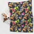 thumbnail image 6 of Yiaed Butterfly Wild Insect Print Dog Blankets-Cat Blanket Washable for Couch Protection,Puppy Blanket, Soft Plush Reversible Throw Furniture Protector-Large, 6 of 8