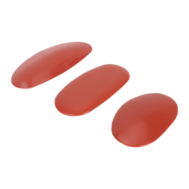 <p>Pottery Clay Ribs, Soft Comfortable Durable Rubber Portable 3 Pieces Pottery Ribs Red For Modeling</p>