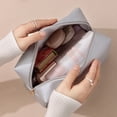 thumbnail image 4 of bestolf Portable Cosmetic Bag Stylish Zippered Makeup Pouch Travel Toiletry Organizer for Women Lipstick Makeup Brushes, 4 of 8