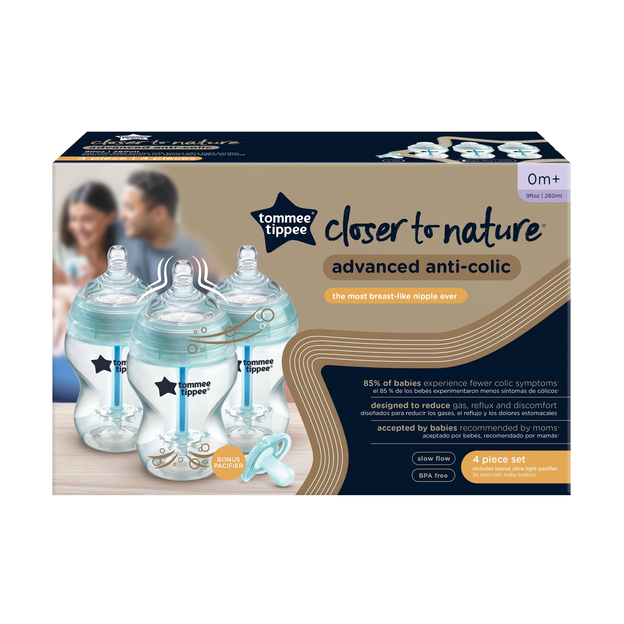 TOMMEE TIPPEE Advanced Anti-Colic Baby Bottle - 2 pack - CITYPARA