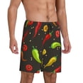 thumbnail image 2 of Sikiie Chili2 Mens Pajama Shorts, Lightweight Lounge Pant with Pockets Soft Sleep Pj Shorts for MenX-Large, 2 of 6