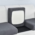 thumbnail image 1 of Funda de cojín para sofá, funda de cojín, funda de asiento elástica de rejilla antideslizante, funda para muebles, ancho 65-90 cm, largo 95-135 cm (gris oscuro, 2 plazas) | JUNJUN, 1 of 5