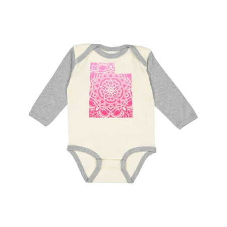 

Inktastic Utah Silhouette Mandala Gift Baby Boy or Baby Girl Long Sleeve Bodysuit