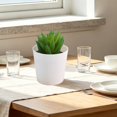 thumbnail image 4 of Artificial Potted Plants with White Plastic Pots for Home and Office Decor, Small Flower Arrangements for Indoor Spaces, 4 of 5