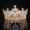 KC White Tiara, variant on Queen King Vintage Tiara Crowns Wedding Bridal Hair Jewelry Accessories For Women Pageant Hair Ornament Bride Crystal Headpiece