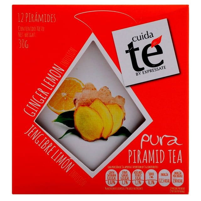 Té Jengibre y Limon Cuida Te 12 piramides Cuida te 12 piramides