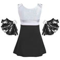 thumbnail image 4 of Alvivi Kids Girls Cheerleading Costumes Sequin Dress With Pom Poms Uniform 4-14, 4 of 6