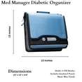 thumbnail image 4 of Med Manager Supply Organizer with Insulin Cooler Travel Case, Holds (15) Pill Bottles - (11) Standard Size and (4) Large Bottles, Mint, 13 inches x 13 inches x 4.5 inches, 4 of 10