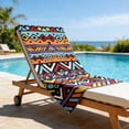 thumbnail image 6 of Boho Tribal Geometric Bath Towel, Oversized 63x31 Inch Soft Absorbent Polyester Bath Sheet for Bathroom, Beach, Travel, 6 of 6