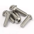 thumbnail image 5 of 14-20 x 1 Tornillos de cabeza de botón Tornillos de acero inoxidable 18-8 (304) Acabado brillante Rosca completa Allen Hex Drive 100 piezas, 5 of 5