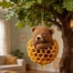 thumbnail image 1 of Adorno de oso durmiente con diseño de panal, 1 of 7
