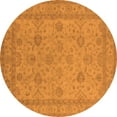 thumbnail image 1 of Ahgly Company Indoor Round Oriental Orange Traditional Area Rugs, 7' Round, 1 of 4