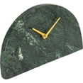 thumbnail image 1 of Bloomingville Decorative Half Moon Marble Mantel Clock, Green and Gold, 1 of 8