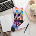 thumbnail image 6 of Pofeuu Rainbow Poodle Urban Street Print Crew Socks, Adult Running Hiking Socks for Youth and Adult, 6 of 7