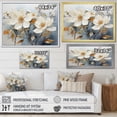thumbnail image 4 of Designart "White Botanical gracefulness I" Abstract Botanicals Floater Framed Canvas Wall Art, 4 of 7