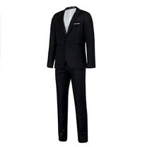 Patlollav Mens Fashion Suit Jacket Suit Pants Two-Piece Suit