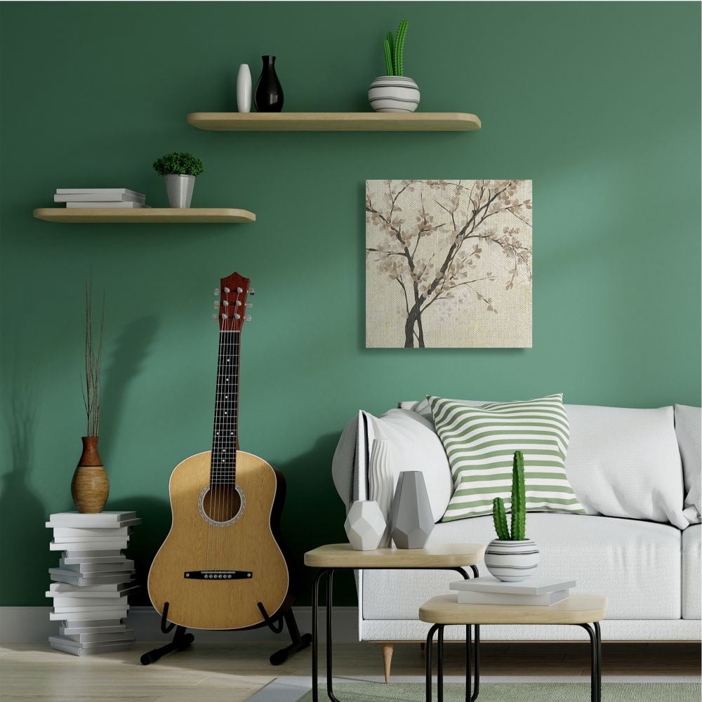 Stupell Industries Branches And Leaves Sepia Patterned Design Canvas Wall Art by Jennifer Goldberger