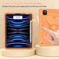 thumbnail image 7 of FJLBDE Case for iPad Pro 11 (M4) 2024 with Butterfly Stand, Shockproof Protective Tablet Cover with Shoulder Strap for Kids Girls, Orange, 7 of 7