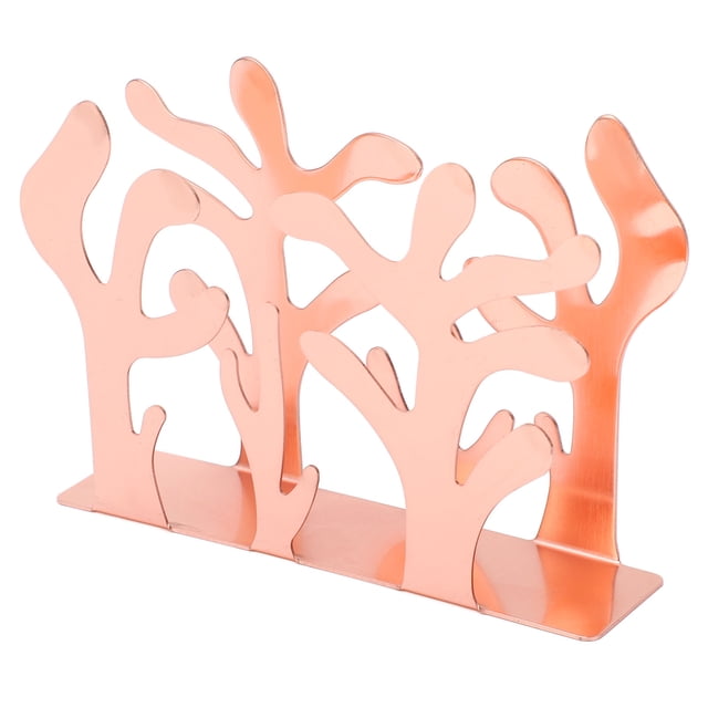 Elegante servilletero con forma de algas marinas, soporte de pañuelos vertical de acero inoxidable para un almacenamiento elegante